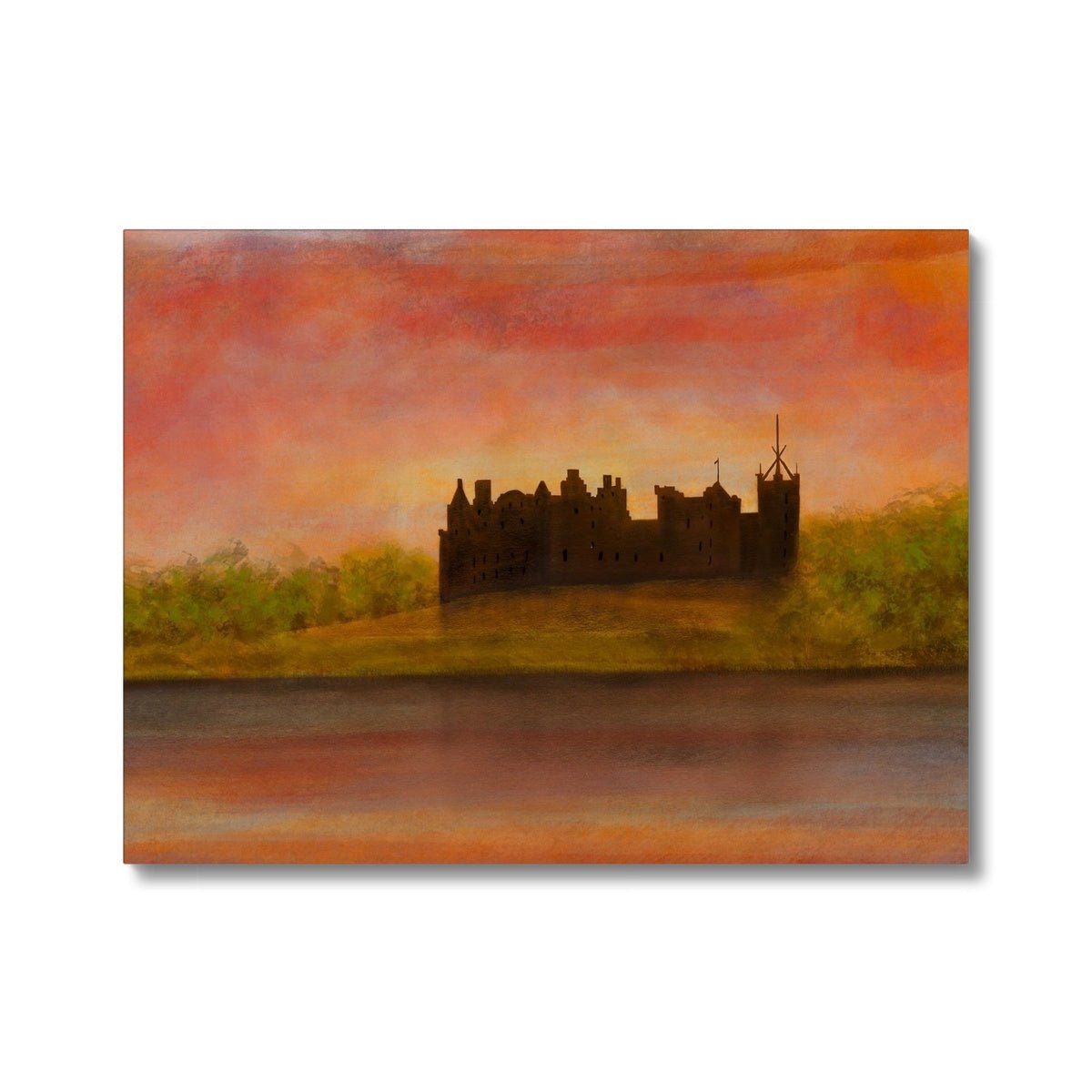 Linlithgow Palace Dusk Painting | Canvas From Scotland