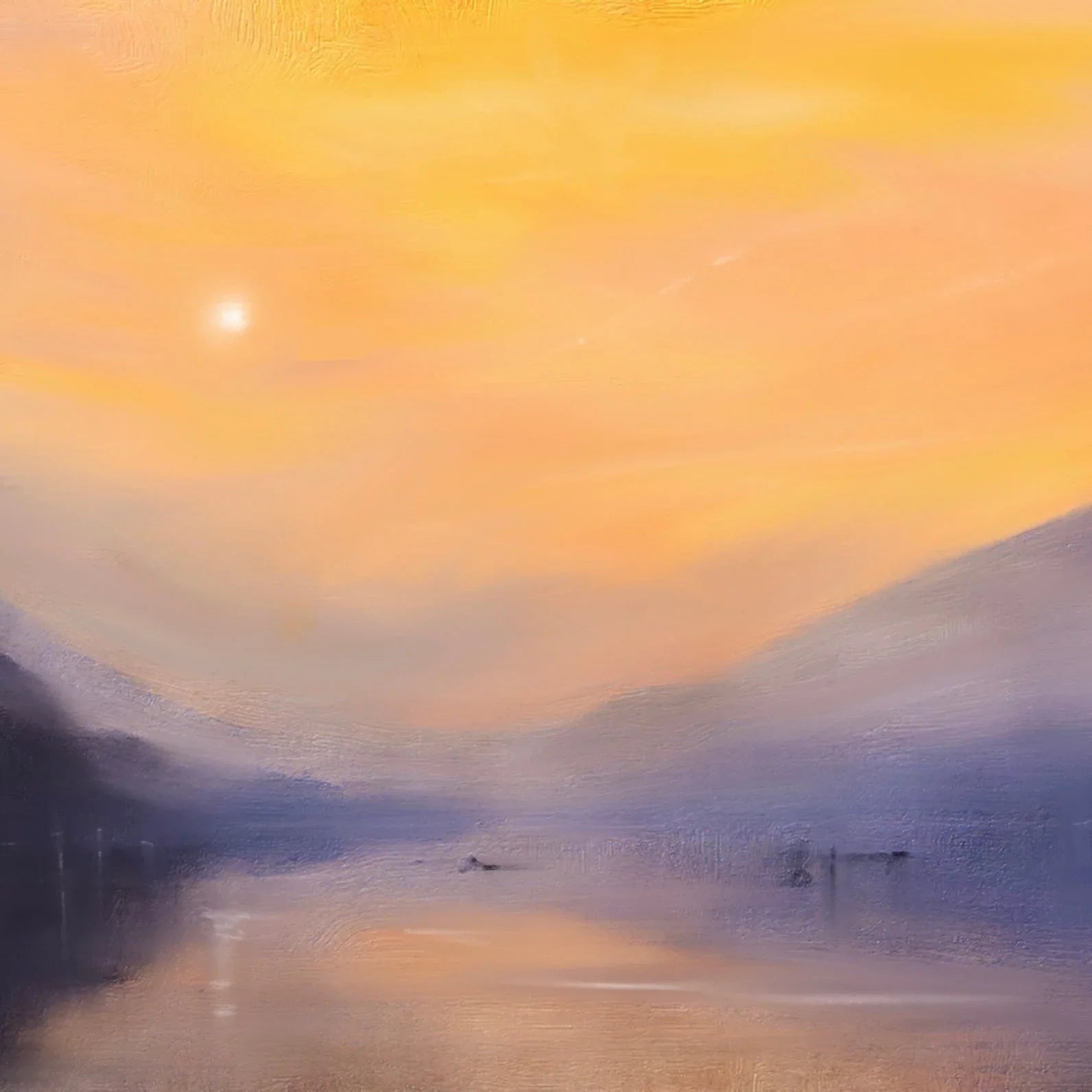 Loch Eck Dawn | Scotland in your Pocket - Lochs & Mountains Art Gallery Worldwide Shipping Serene Sunset Landscape Scottish and Paintings