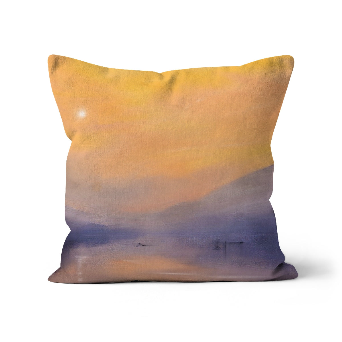 Loch Eck Dusk Art Gifts Cushion | Scottish Lochs &amp; Mountains Art Gallery | Paintings, Prints, Homeware and Art Gifts From Scotland By Scottish Artist Kevin Hunter