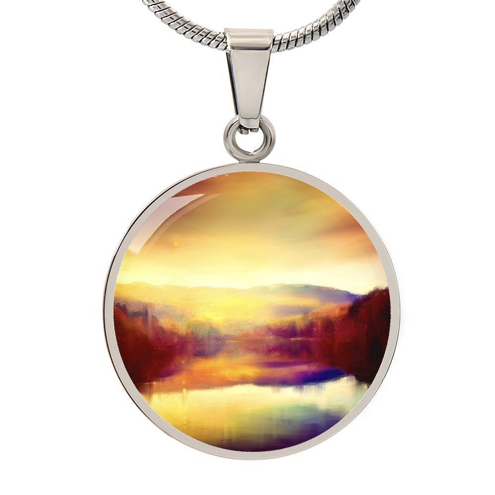 Loch Faskally Dusk | Scottish Art Jewelry | Luxury Designer Necklace