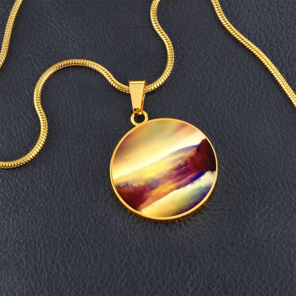 Loch Faskally Dusk | Scottish Art Jewelry | Luxury Designer Necklace