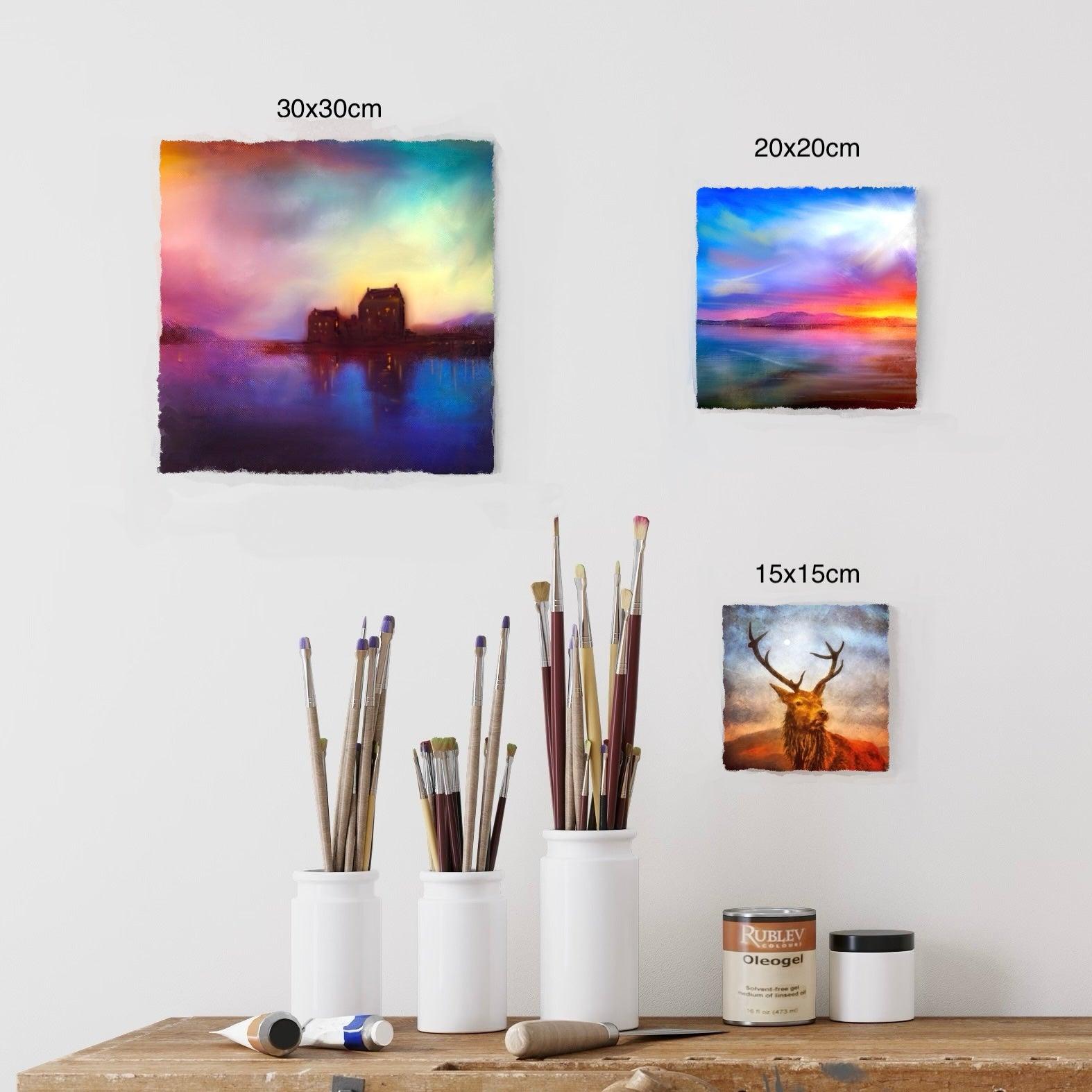 Loch Faskally Dusk Scottish Slate Art | Scottish Art Gifts