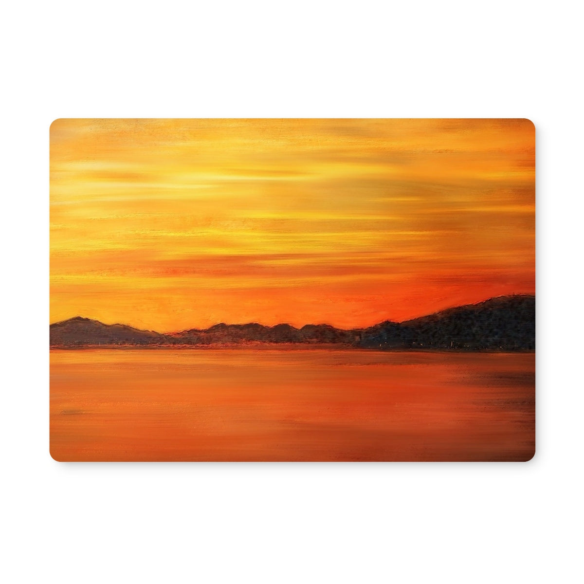 Loch Fyne Sunset | Scottish Art Gifts | Placemat | Scottish Lochs & Mountains Art Gallery | Paintings, Prints, Homeware and Art Gifts From Scotland By Scottish Artist Kevin Hunter