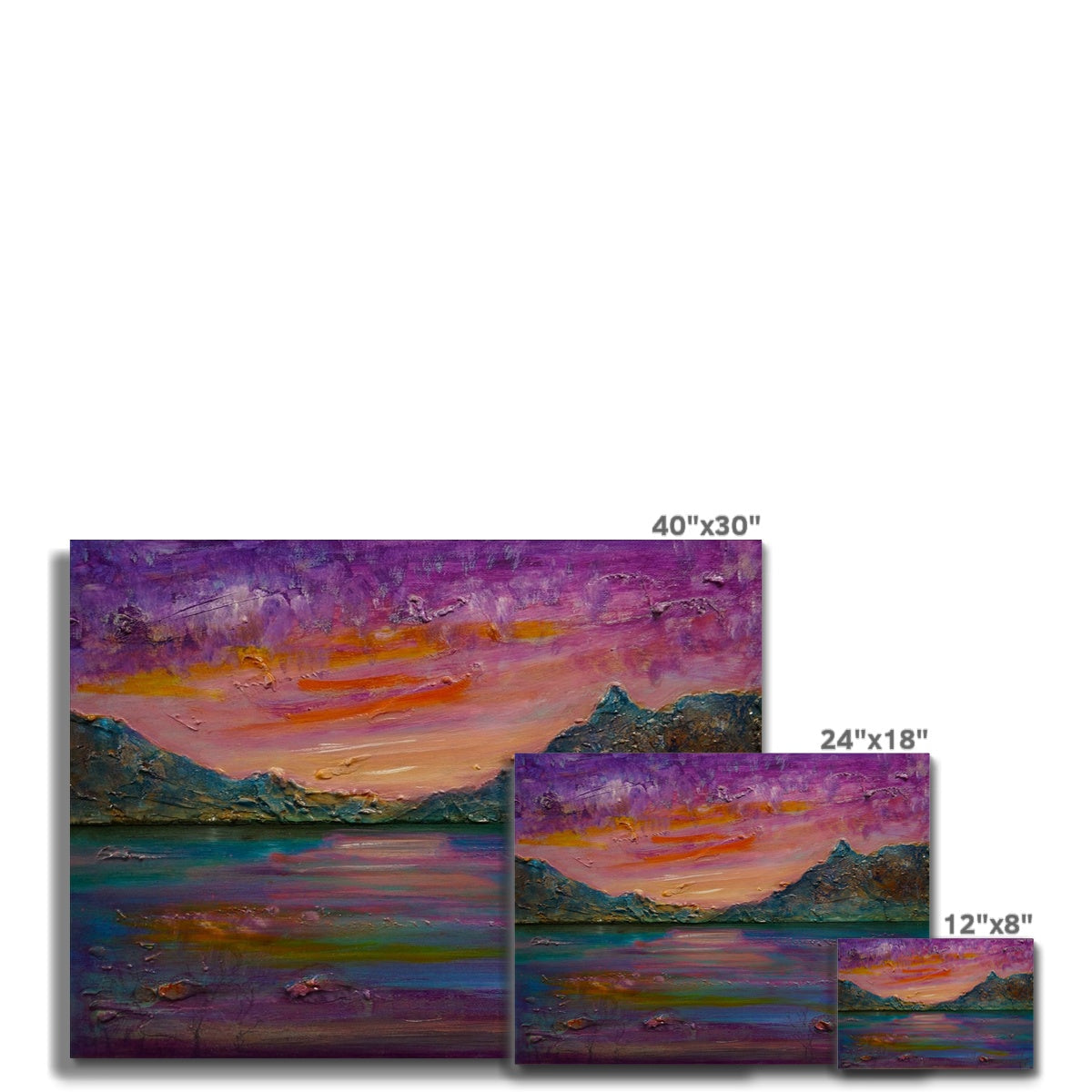 Loch Leven Sunset Painting | Canvas From Scotland