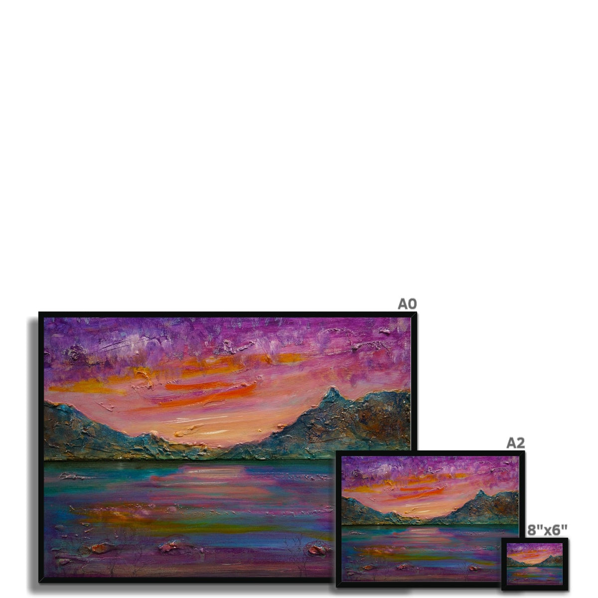 Loch Leven Sunset Painting | Framed Prints From Scotland