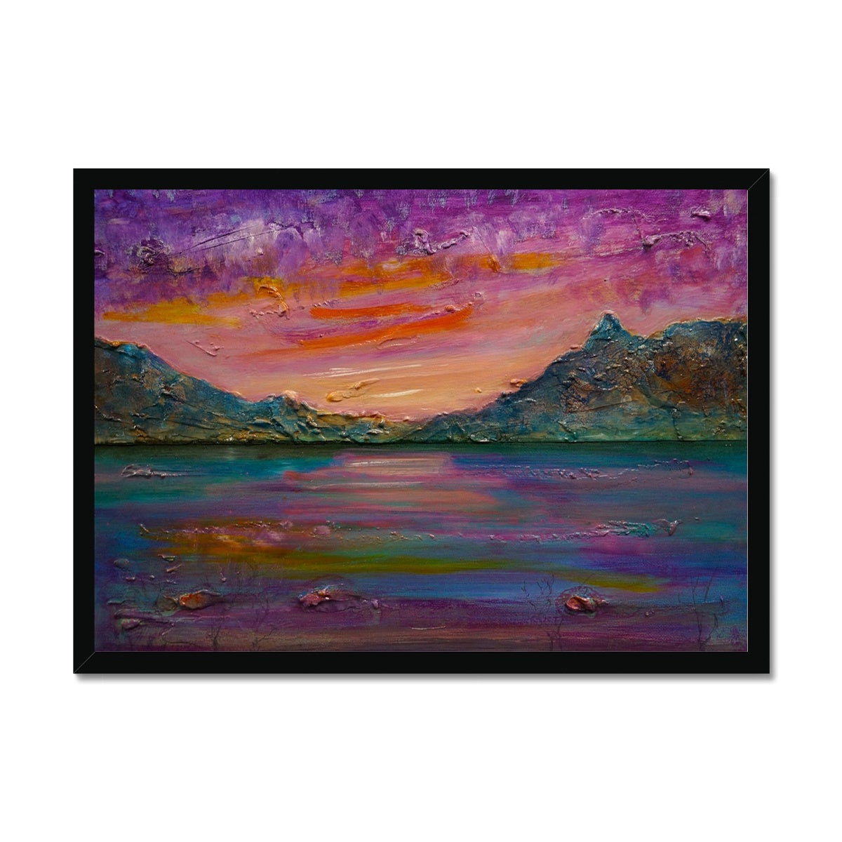 Loch Leven Sunset Painting | Framed Prints From Scotland