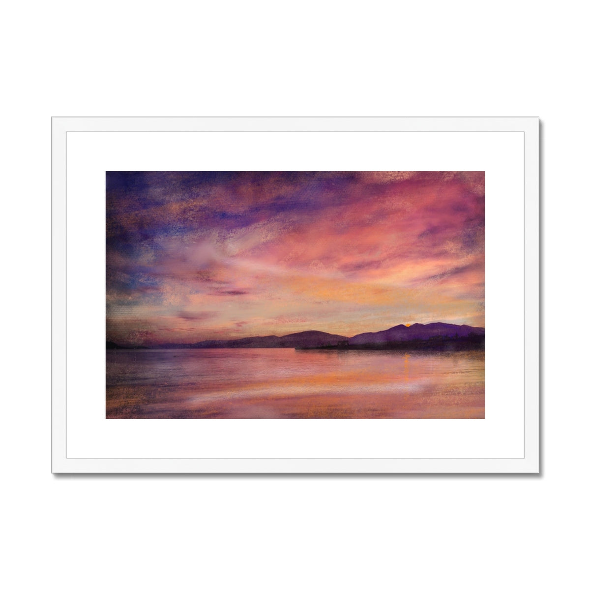 Loch Linnhe Dusk Painting | Framed & Mounted Prints From Scotland