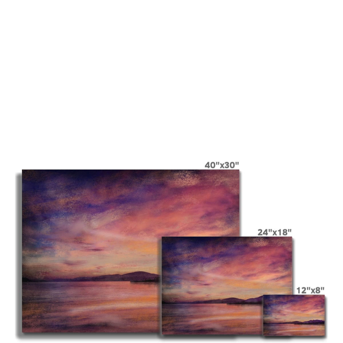 Loch Linnhe Dusk Painting | Canvas From Scotland