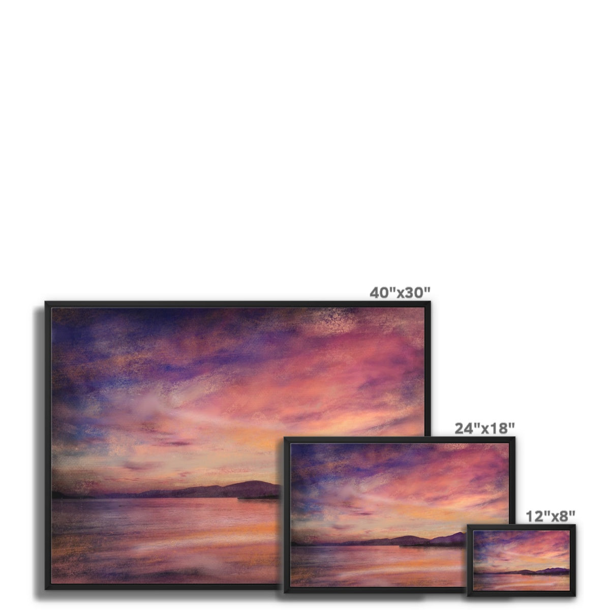 Loch Linnhe Dusk Painting | Framed Canvas From Scotland