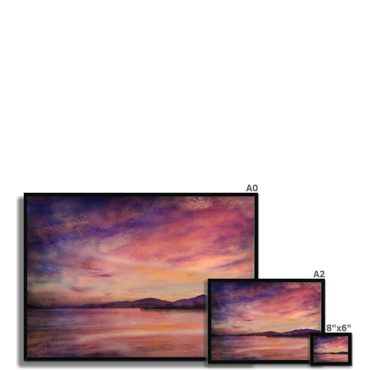 Loch Linnhe Dusk Painting | Framed Prints From Scotland