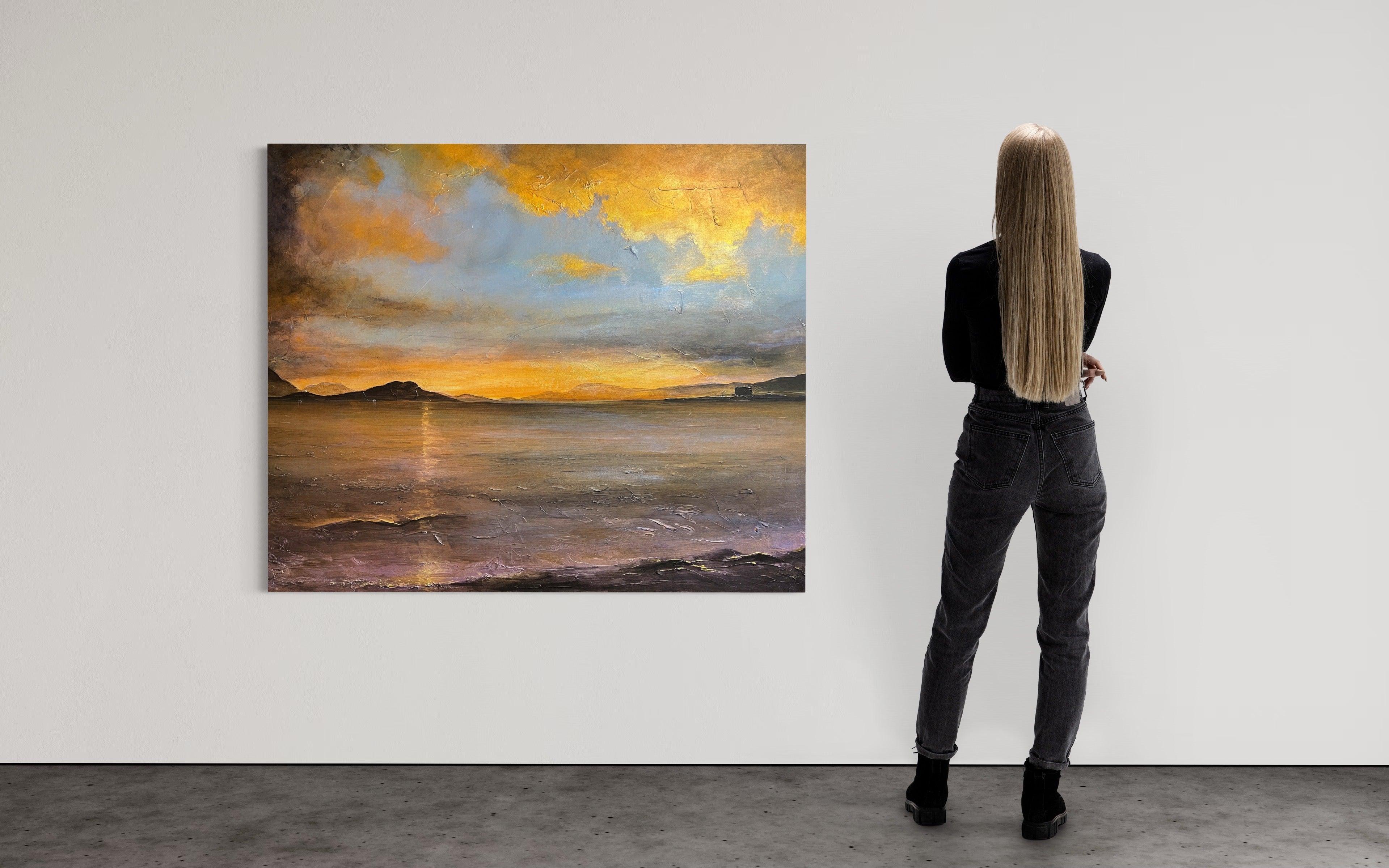 Loch Linnhe Sunset 60x40 inch Stretched Canvas Print