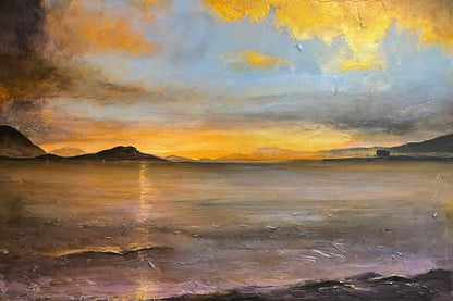 Loch Linnhe Sunset 60x50 inch Stretched Canvas Statement Wall Art