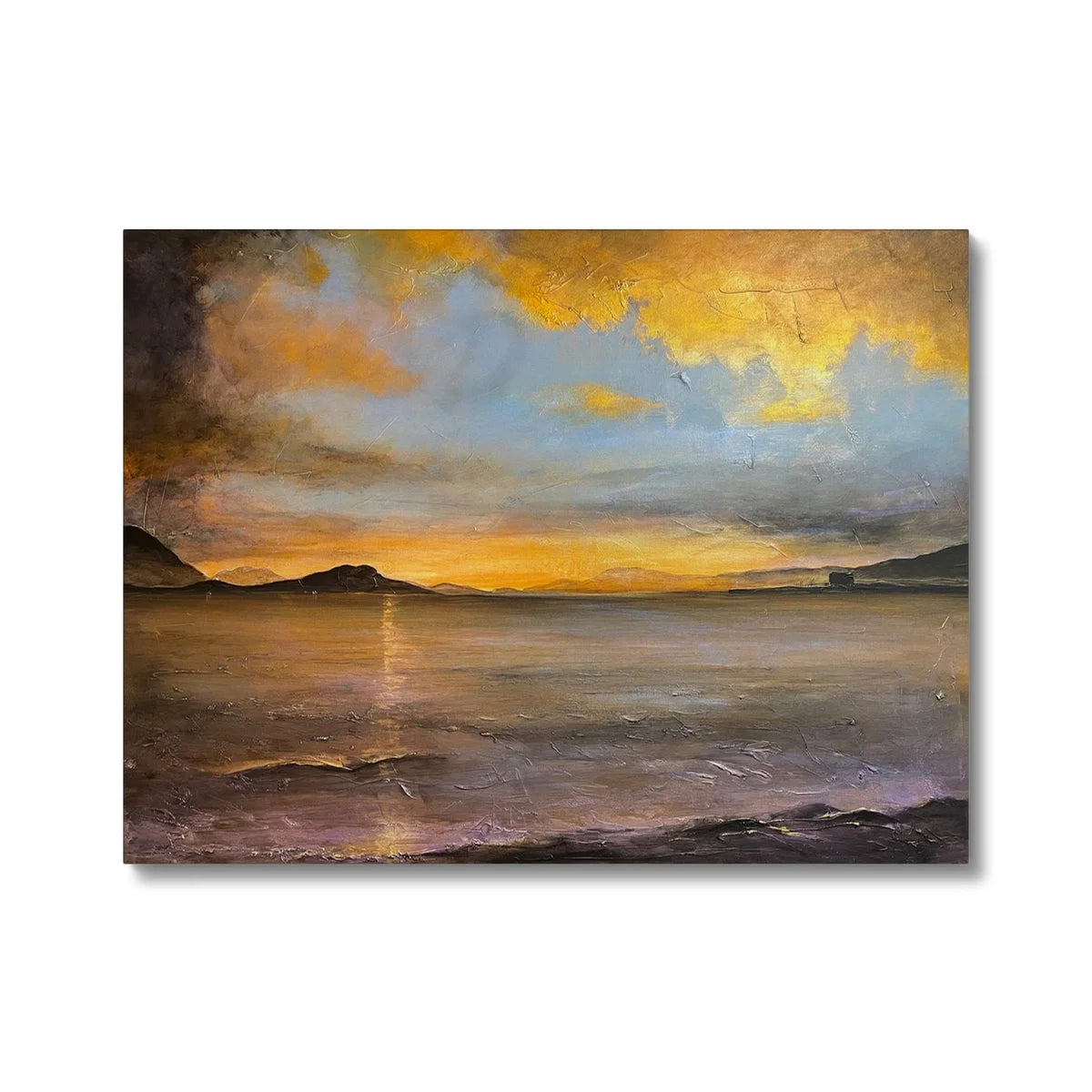 Loch Linnhe Sunset Canvas - Lochs & Mountains Art Gallery Scotland Worldwide Shipping Scottish Prints and Glencoe Landscape Paintings