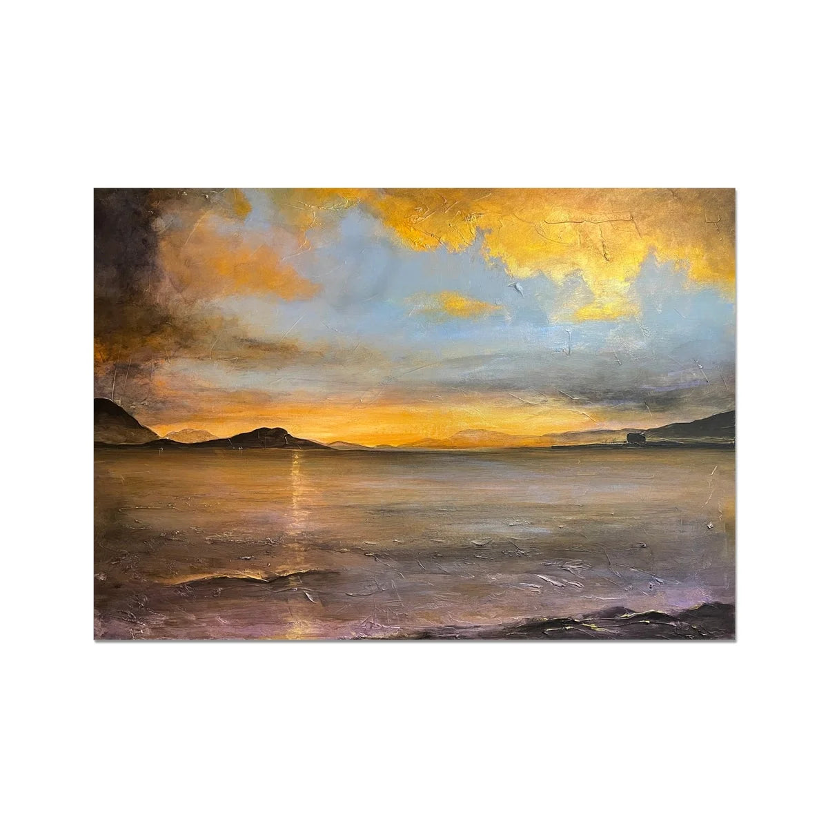 Loch Linnhe Sunset Fine Art Print - Lochs & Mountains Gallery Scotland Worldwide Shipping Scottish Prints and Glencoe Landscape Paintings