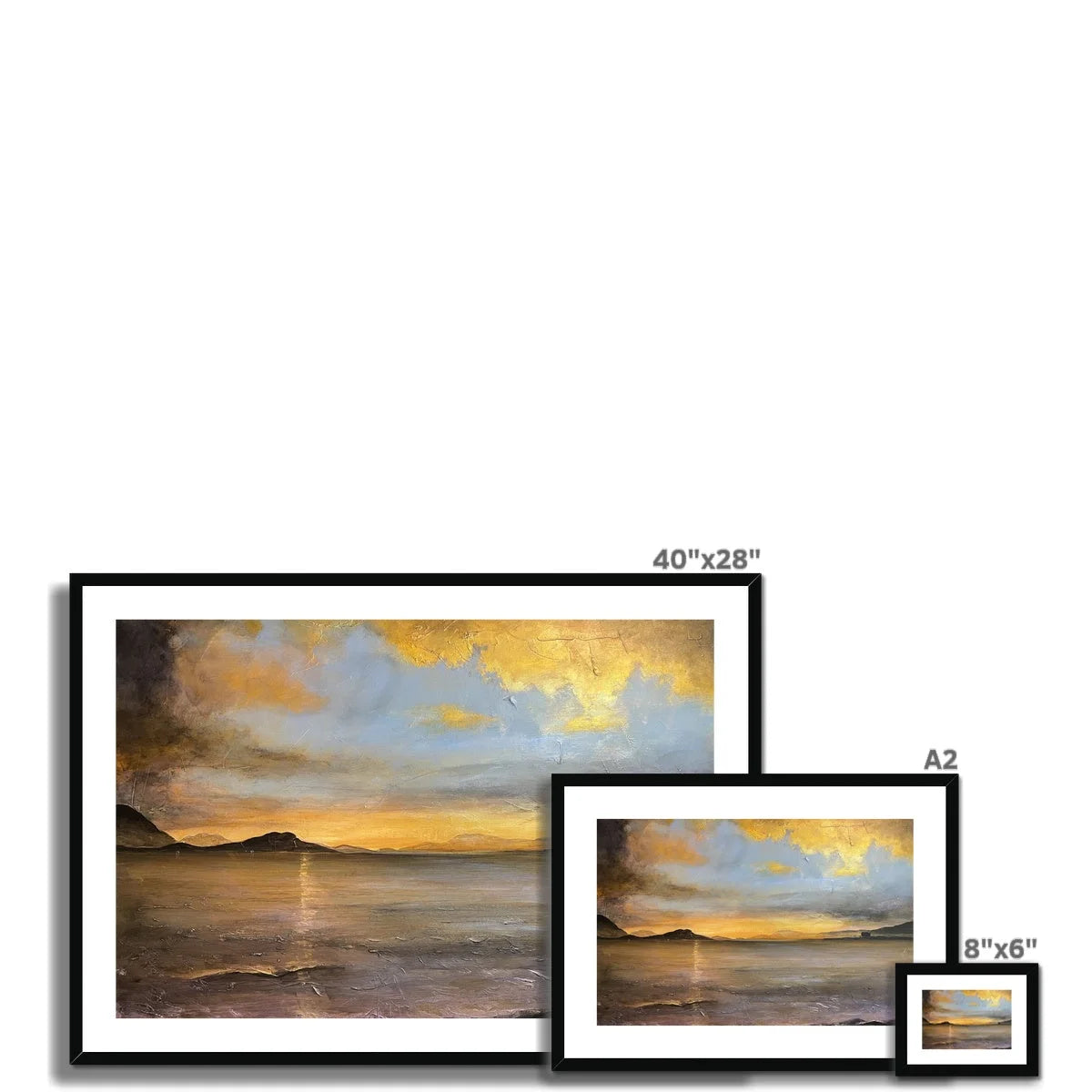 Loch Linnhe Sunset Framed & Mounted Print - Lochs Mountains Art Gallery Scotland Worldwide Shipping Scottish Prints and Glencoe Landscape