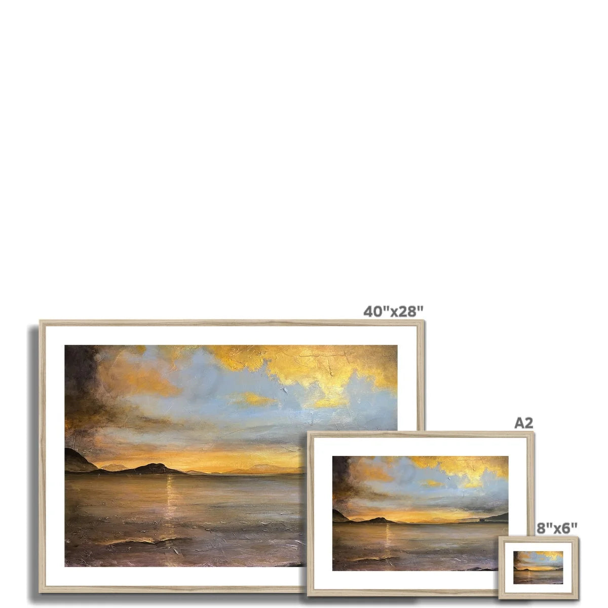 Loch Linnhe Sunset Framed & Mounted Print - Lochs Mountains Art Gallery Scotland Worldwide Shipping Scottish Prints and Glencoe Landscape