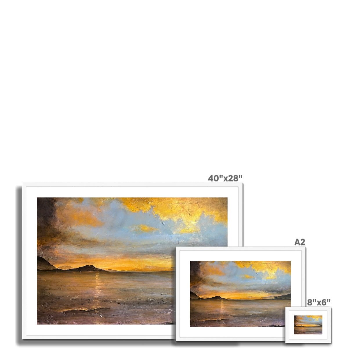 Loch Linnhe Sunset Painting | Framed &amp; Mounted Prints From Scotland