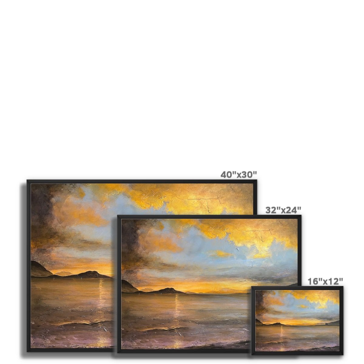 Loch Linnhe Sunset Painting | Framed Canvas From Scotland