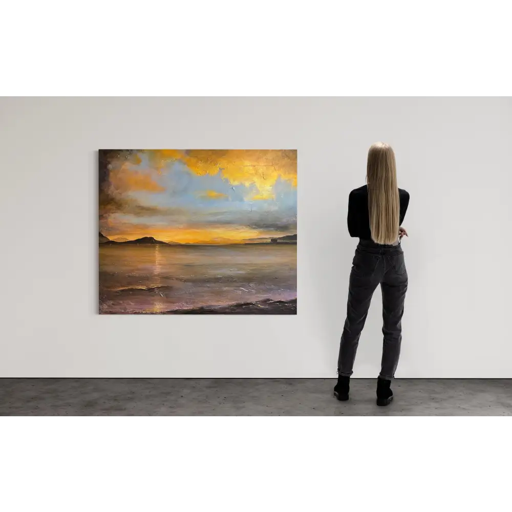 Loch Linnhe Sunset Statement Interior Wall Art Canvas