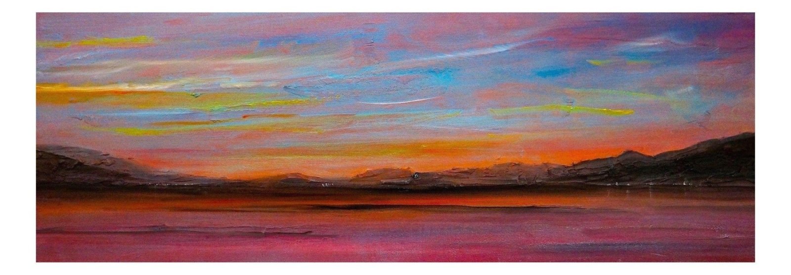 Loch Lomond Dusk | Panoramic Painting & Art Prints from my Lochs & Mountains Art Gallery Collection