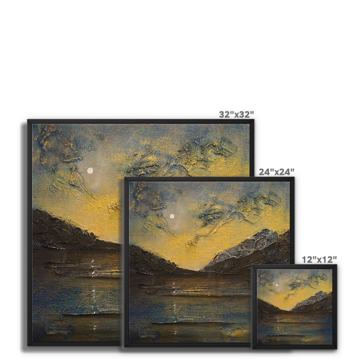 Loch Lomond Moonlight Painting | Framed Canvas Prints From Scotland