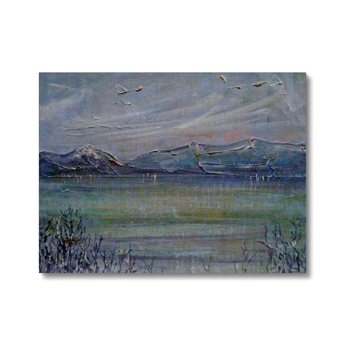 Loch Morlich Moonlight Painting | Canvas Prints From Scotland