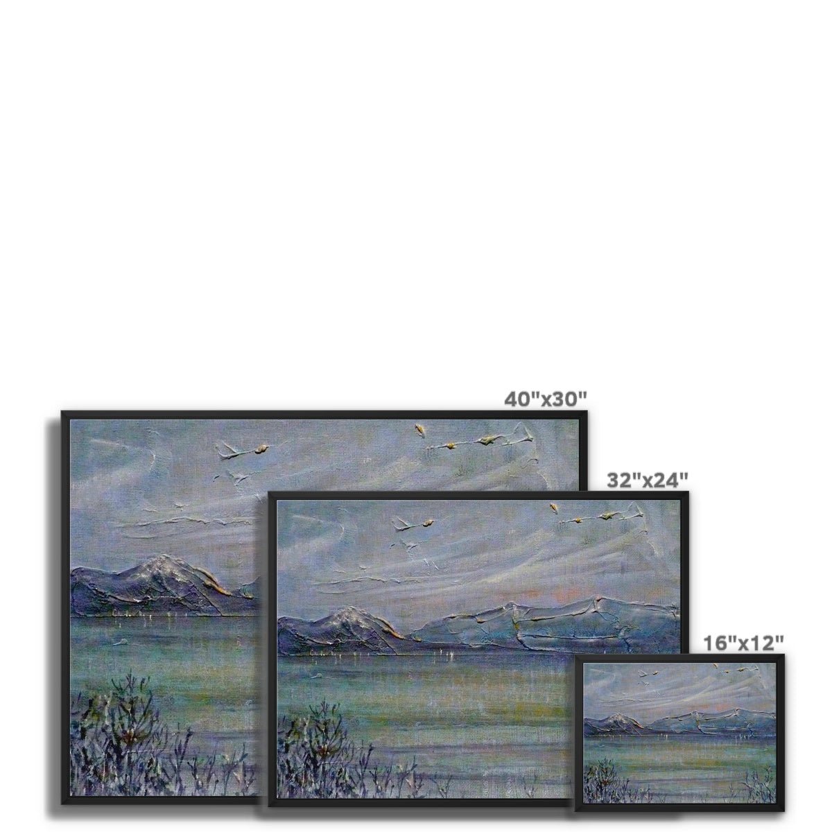 Loch Morlich Moonlight Painting | Framed Canvas Prints From Scotland