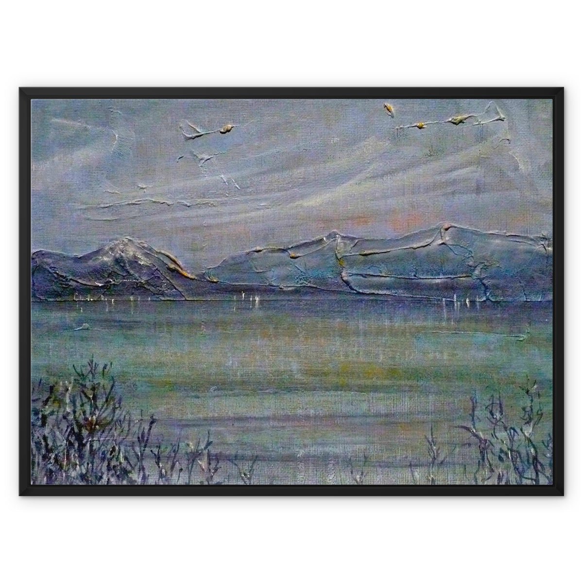 Loch Morlich Moonlight Painting | Framed Canvas Prints From Scotland