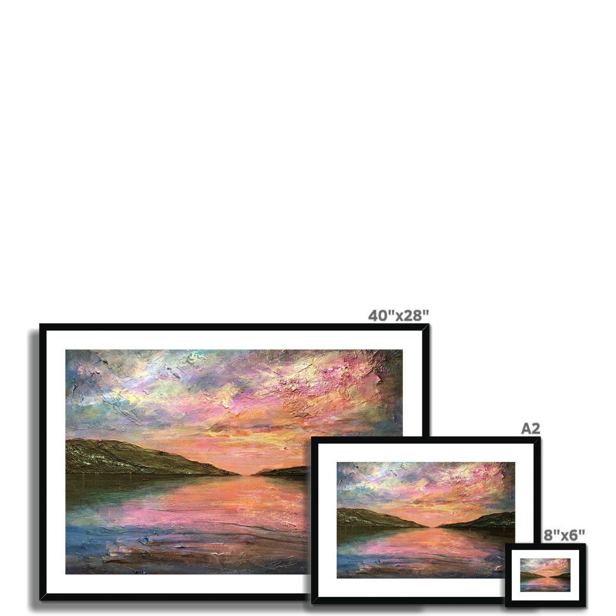 Loch Ness Dawn Painting | Framed &amp; Mounted Prints From Scotland