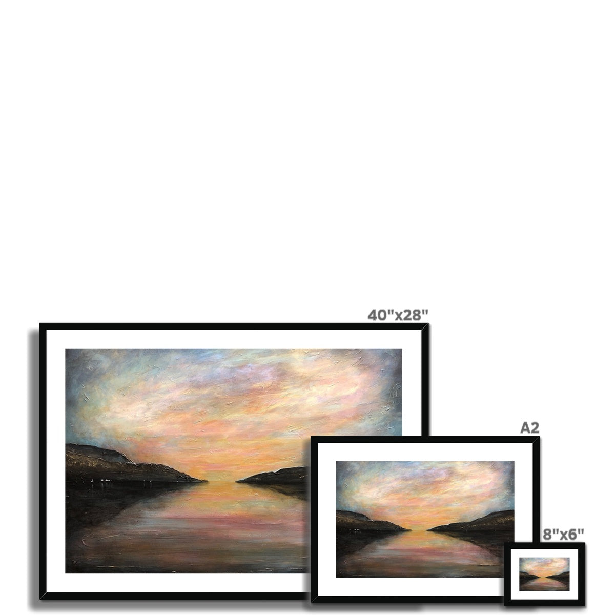 Loch Ness Glow Painting | Framed &amp; Mounted Prints From Scotland