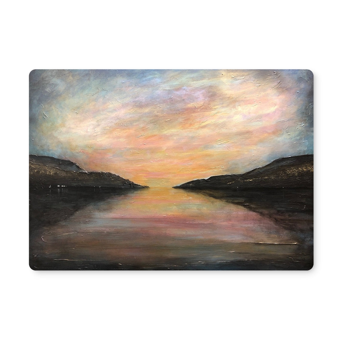 Loch Ness Glow | Scottish Art Gifts | Placemat | Scottish Lochs &amp; Mountains Art Gallery | Paintings, Prints, Homeware and Art Gifts From Scotland By Scottish Artist Kevin Hunter