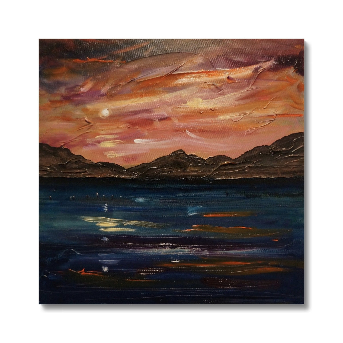 Loch Ness Moonset Painting | Canvas Prints From Scotland