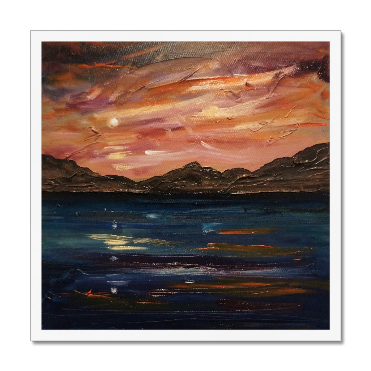 Loch Ness Moonset Painting | Framed Prints From Scotland