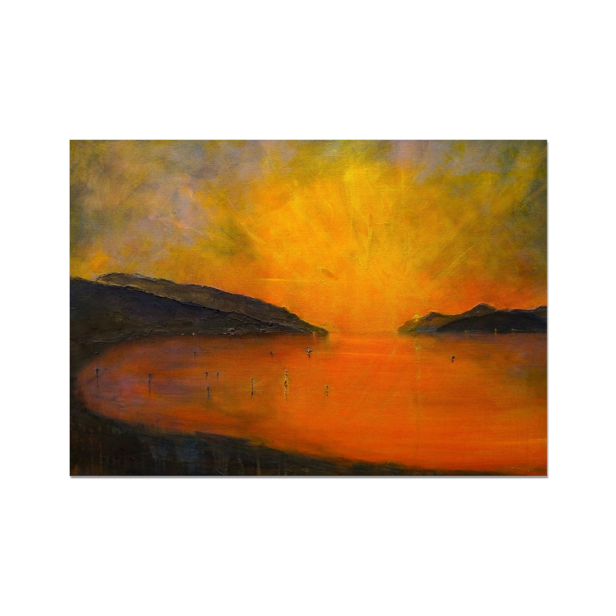 Loch Ness Sunset Prints | Scottish Lochs & Mountains Art Gallery | Paintings, Prints, Homeware and Art Gifts From Scotland By Scottish Artist Kevin Hunter