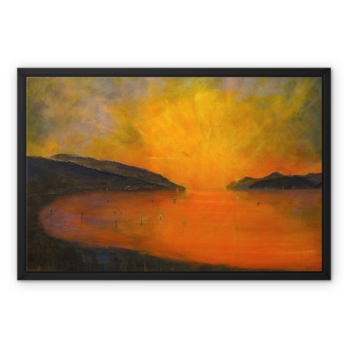 Loch Ness Sunset Painting | Framed Canvas Prints From Scotland