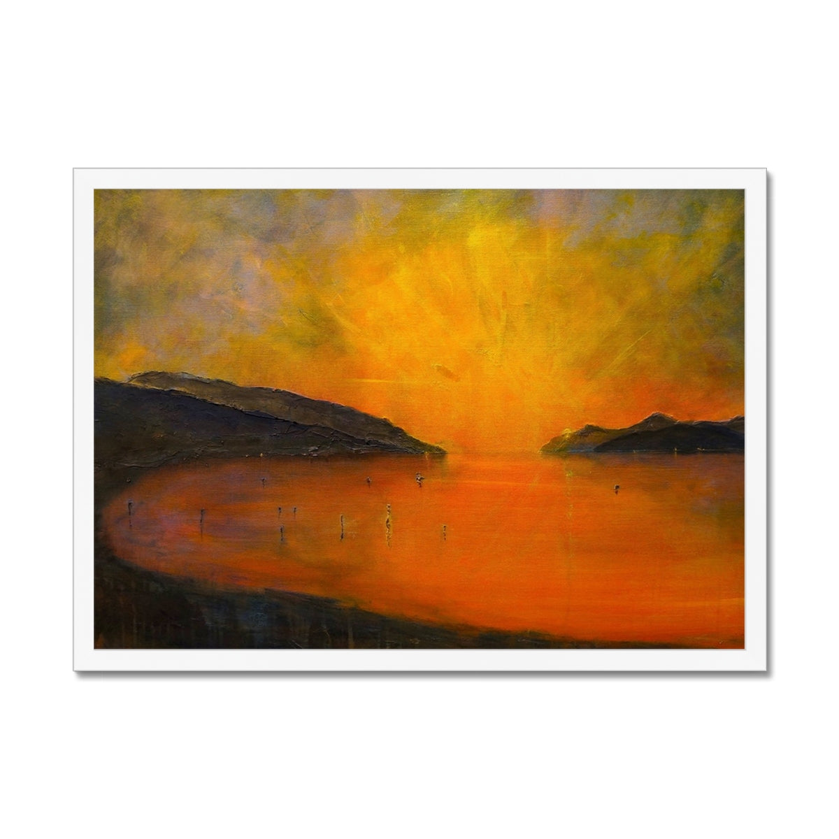 Loch Ness Sunset Painting | Framed Prints From Scotland