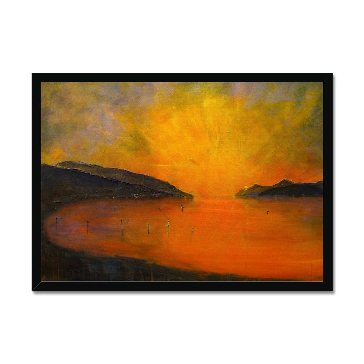 Loch Ness Sunset Painting | Framed Prints From Scotland