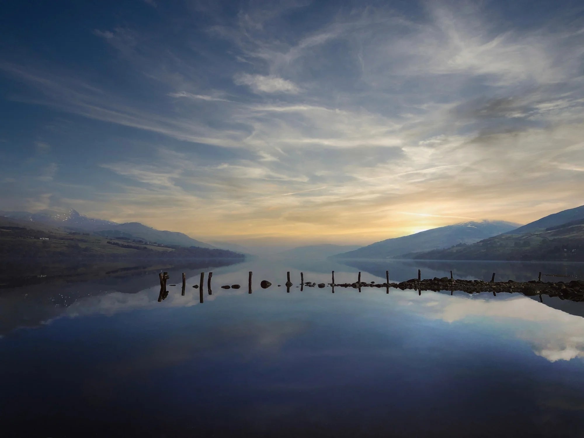 Loch Tay Dawn | Photography Prints from Scotland - Lochs & Mountains Art Gallery Worldwide Shipping Serene Lake Sky Scottish and Paintings