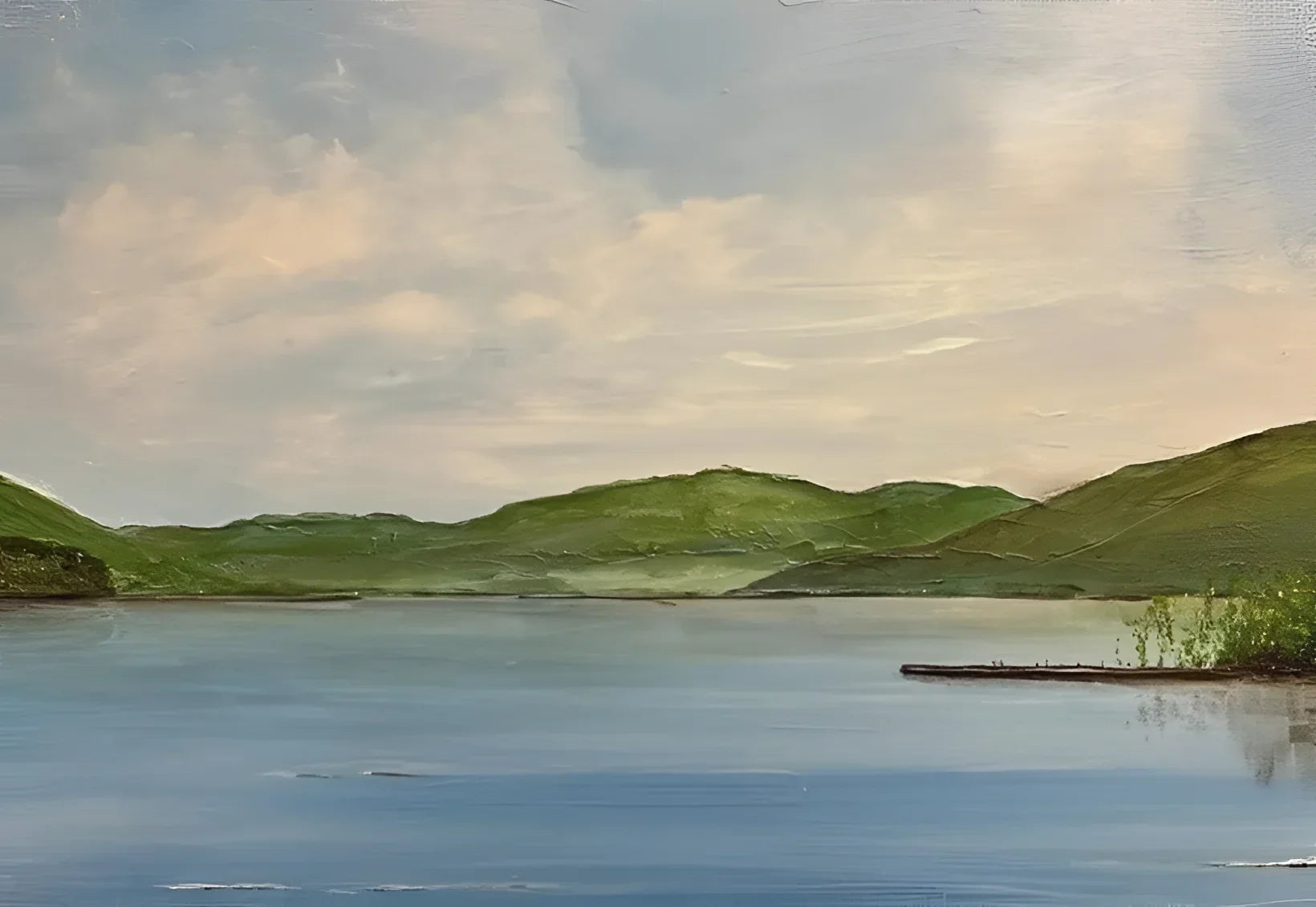 Loch Tay - Lochs & Mountains Art Gallery Scotland Worldwide Shipping Serene Lake Landscape Scottish and Paintings Prints by Artist Hunter