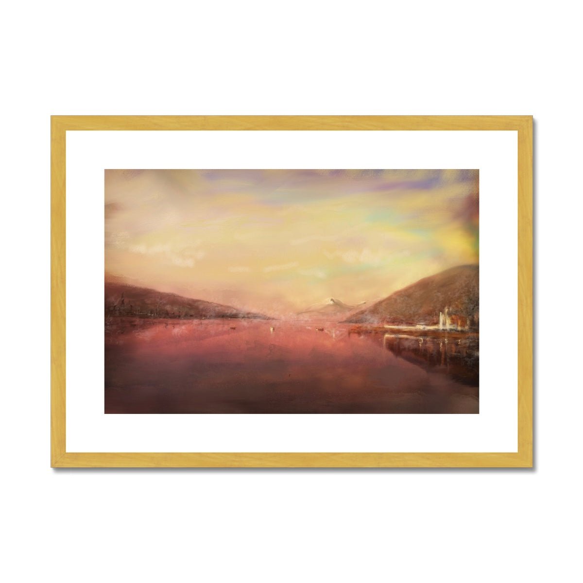 Loch Tay Painting | Antique Framed & Mounted Prints From Scotland