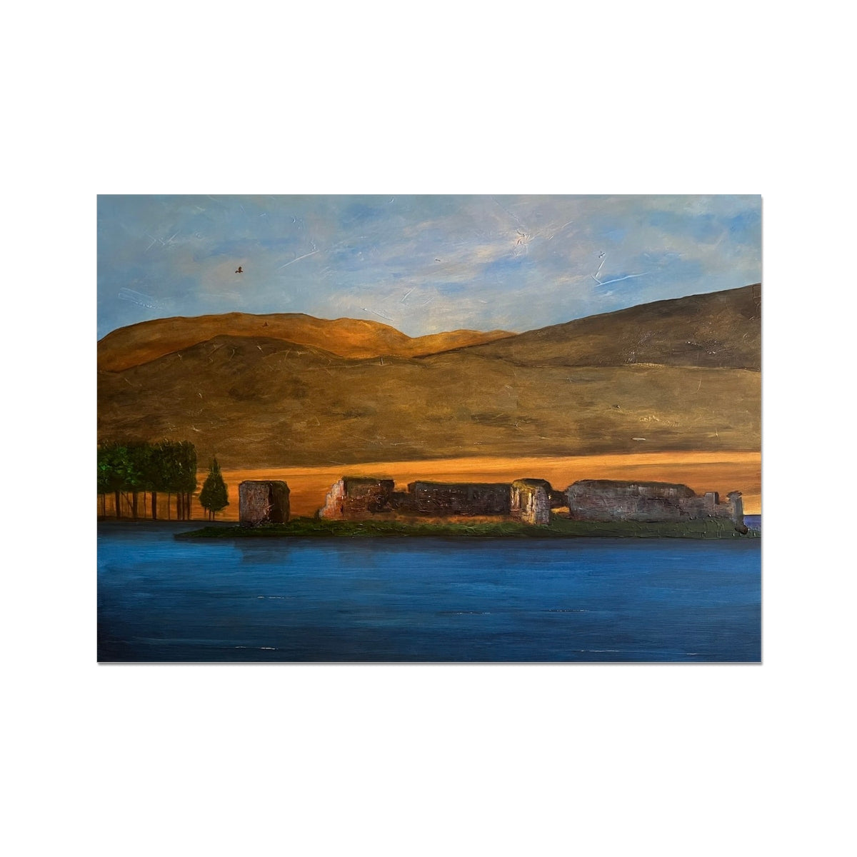 Lochindorb Castle Prints | Scottish Lochs & Mountains Art Gallery | Paintings, Prints, Homeware and Art Gifts From Scotland By Scottish Artist Kevin Hunter