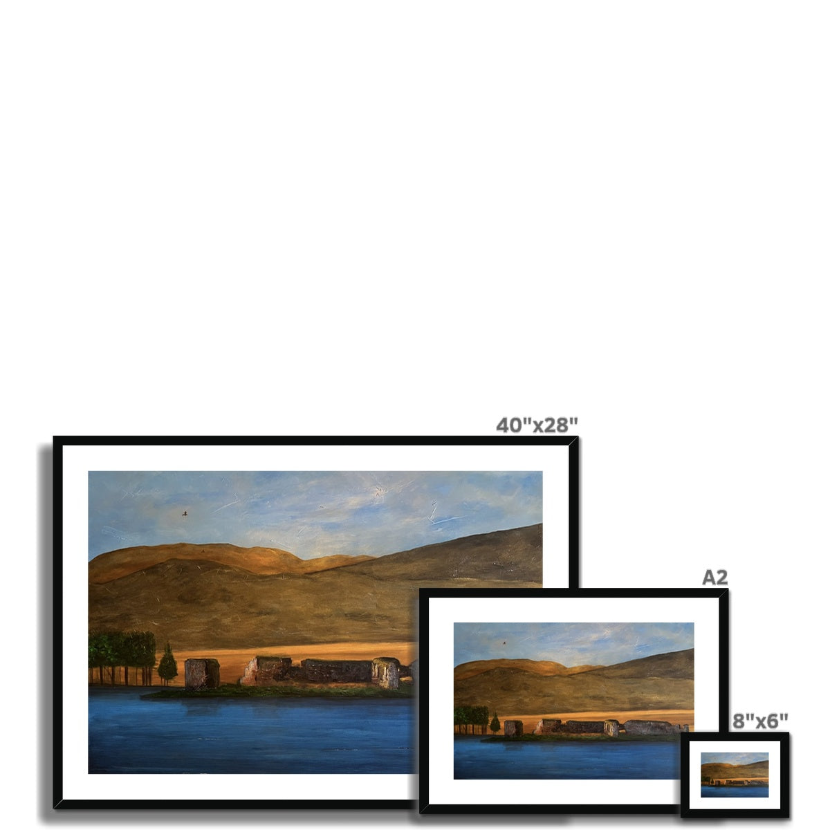 Lochindorb Castle Painting | Framed &amp; Mounted Prints From Scotland