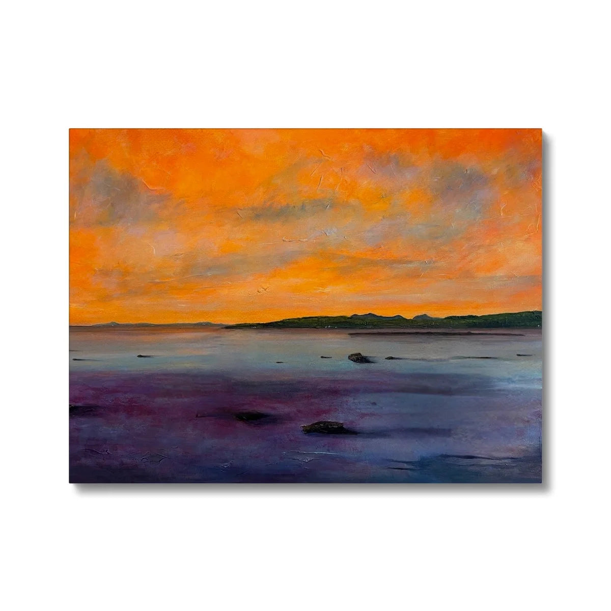 Looking from Largs Original Landscape Painting on Canvas - Arran Art Gallery Scotland Worldwide Shipping Scottish by Artist Hunter