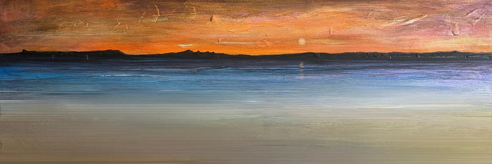 Looking from Mallaig Panoramic Prints - Highlands & Lowlands Art Gallery Scotland Worldwide Shipping Abstract Landscape Painting Paintings