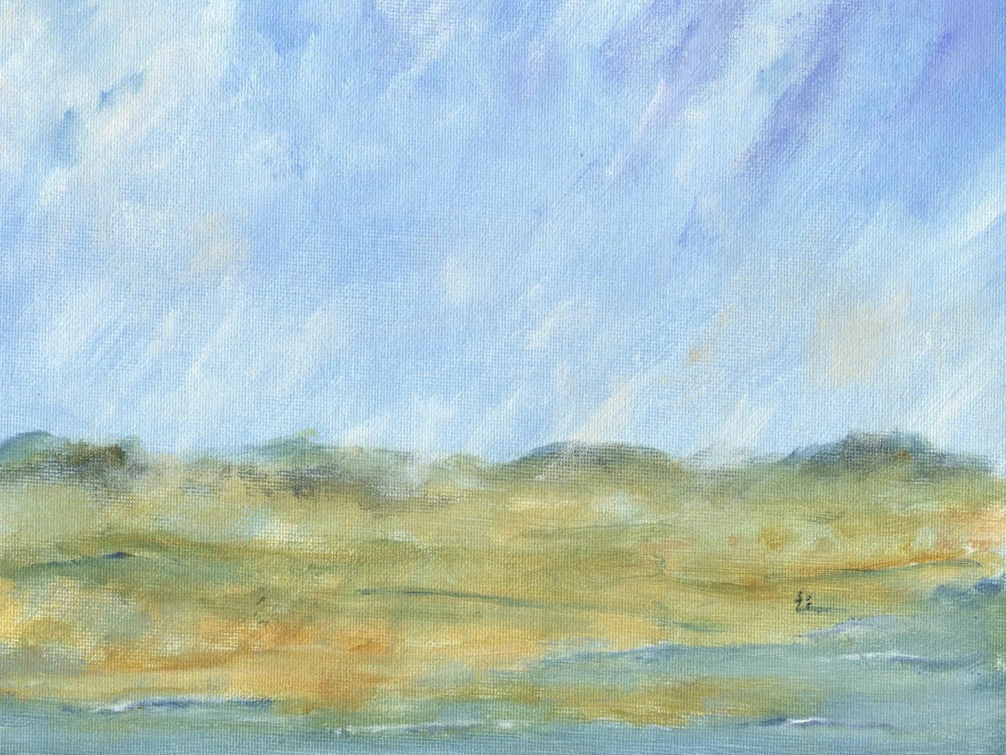 Lunderston Bay Mist - River Clyde Art Gallery Scotland Worldwide Shipping Impressionistic Painting Serene Kevin Hunter Portfolio Giclee