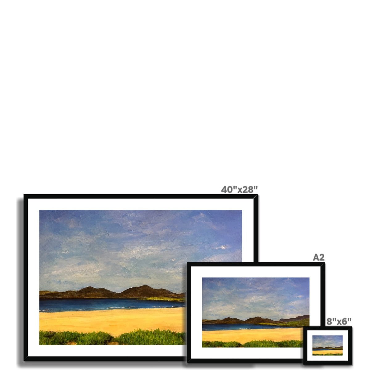 Luskentyre Beach Harris Painting | Framed &amp; Mounted Prints From Scotland