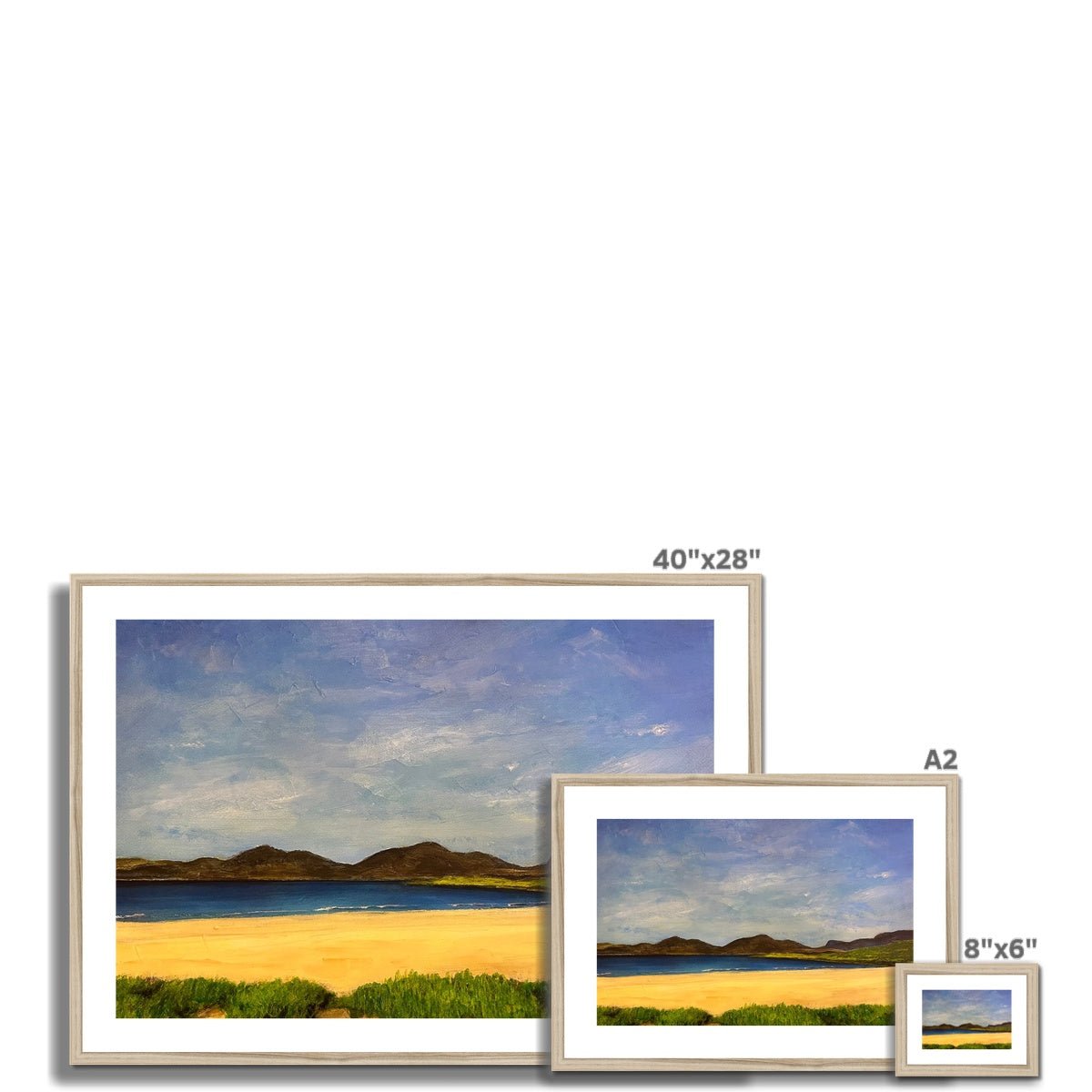 Luskentyre Beach Harris Painting | Framed &amp; Mounted Prints From Scotland