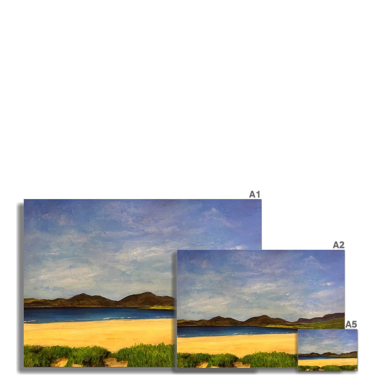 Luskentyre Beach Harris Painting | Fine Art Prints From Scotland-Unframed Prints-Hebridean Islands Art Gallery-Paintings, Prints, Homeware, Art Gifts From Scotland By Scottish Artist Kevin Hunter