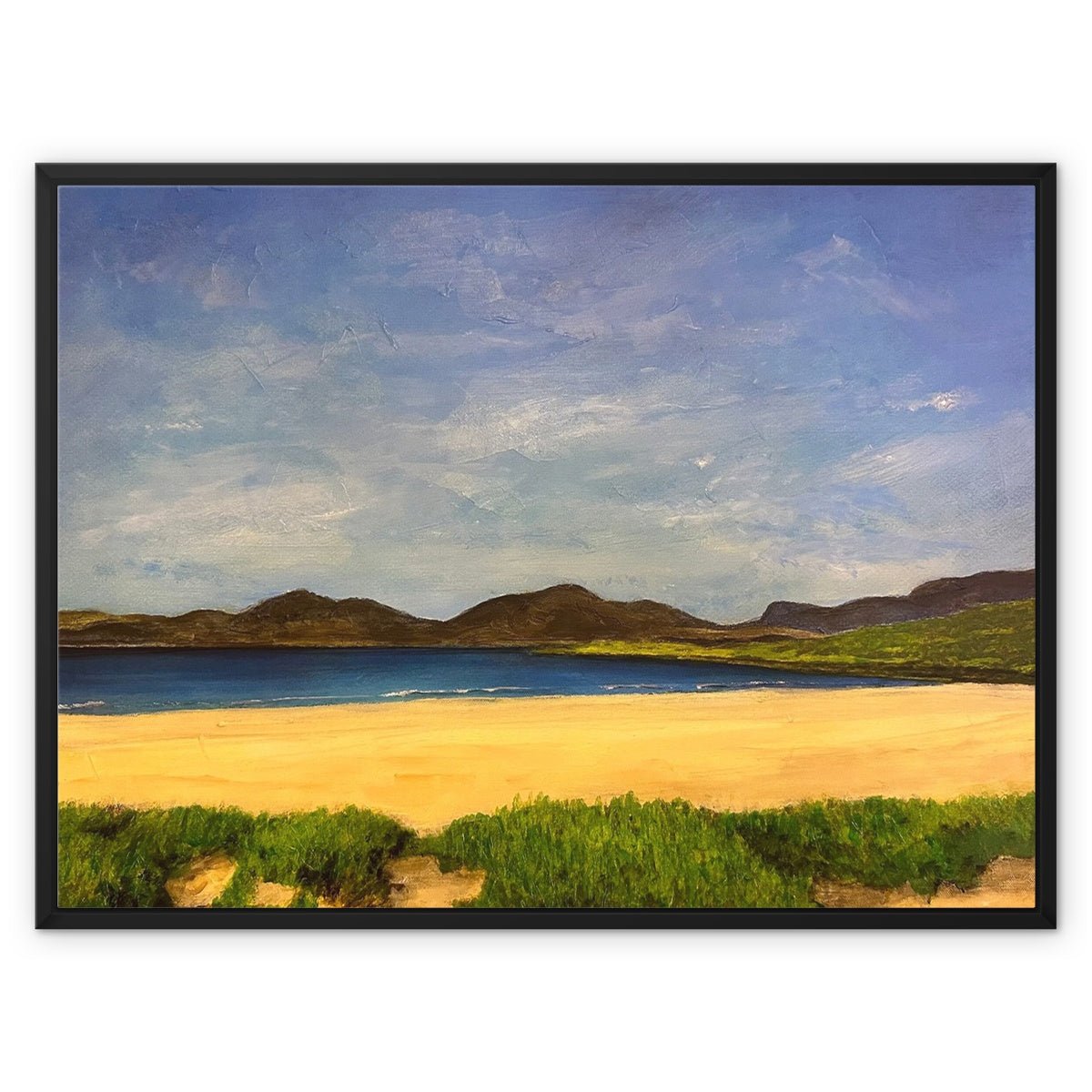 Luskentyre Beach Harris Painting | Framed Canvas From Scotland