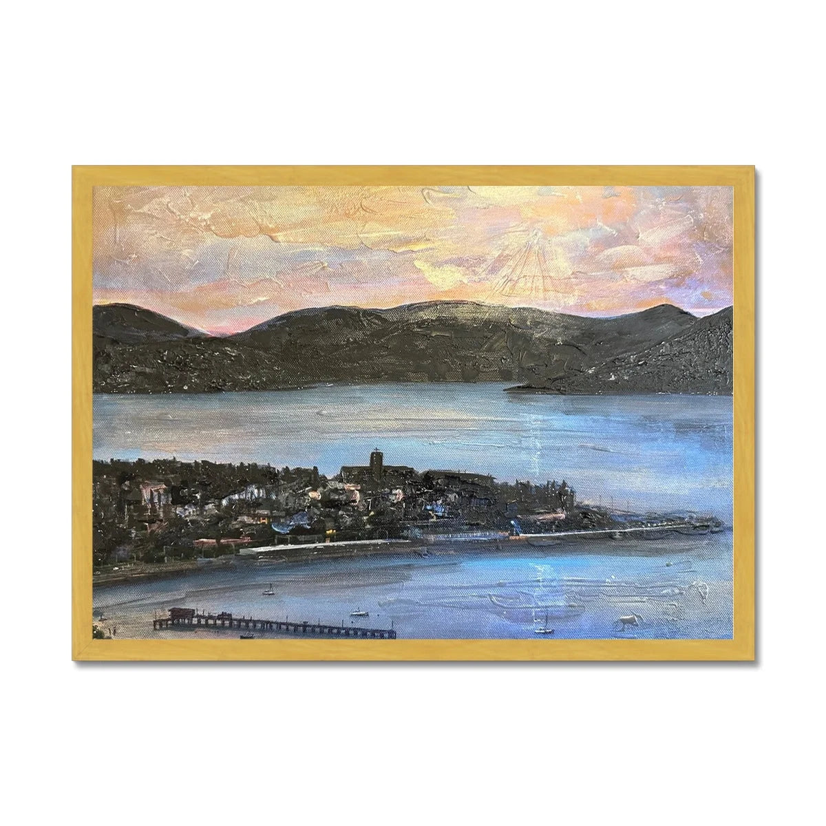 From Lyle Hill Antique Framed Print - River Clyde Art Gallery Scotland Worldwide Shipping Scottish Artist Fine Prints and Paintings